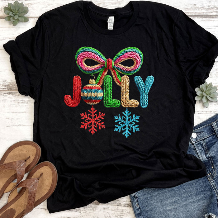 Faux Knit Jolly DTF Transfer