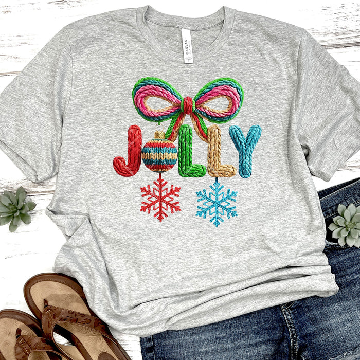 Faux Knit Jolly DTF Transfer