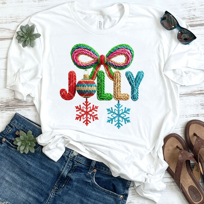 Faux Knit Jolly DTF Transfer