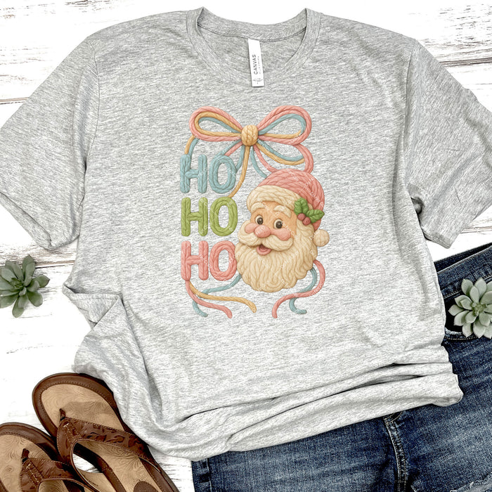 Faux Yarn Ho Ho Ho Santa  DTF Transfer