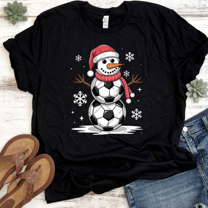 Soccer Ball Snowman DTF Transfer