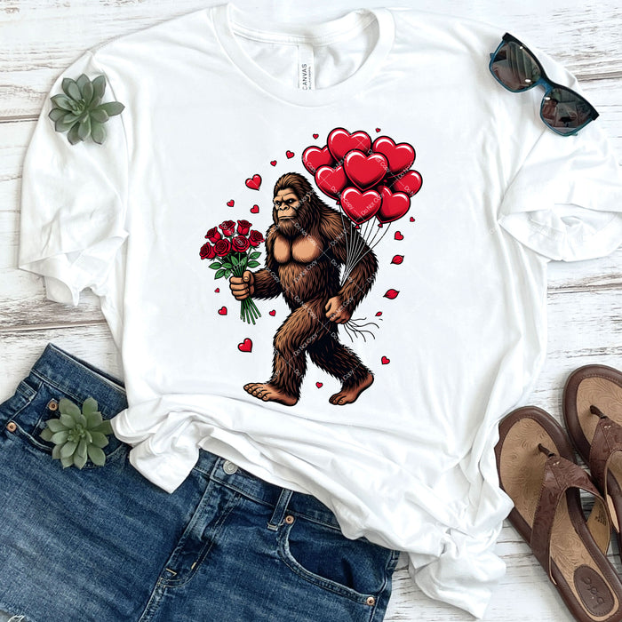 Big Foot Valentine DTF Transfer
