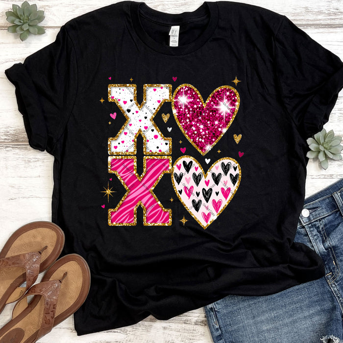 Glittery XOXO DTF Transfer