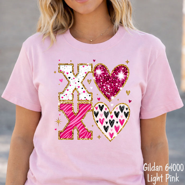 Glittery XOXO DTF Transfer