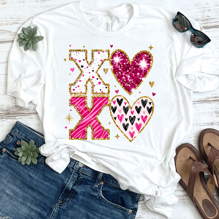 Glittery XOXO DTF Transfer