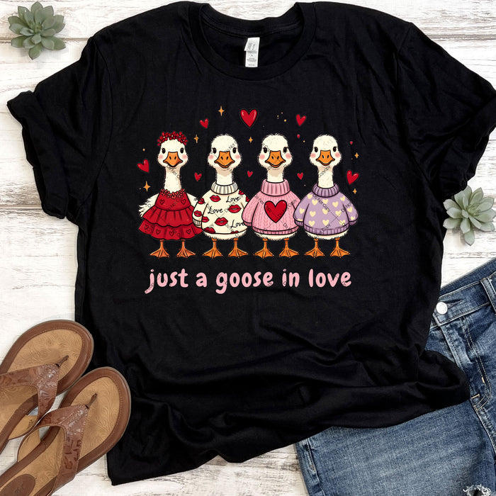 Just A Goose In Love DTF Transfer