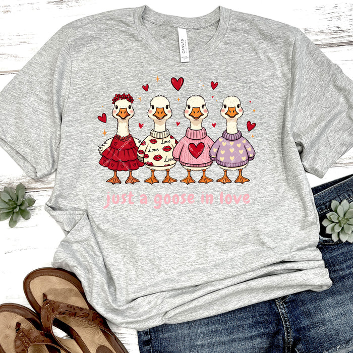 Just A Goose In Love DTF Transfer