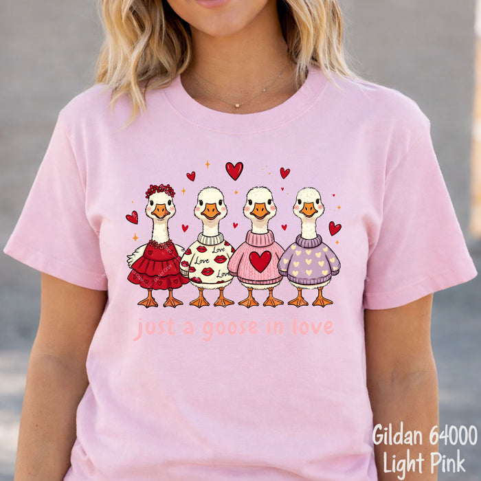 Just A Goose In Love DTF Transfer
