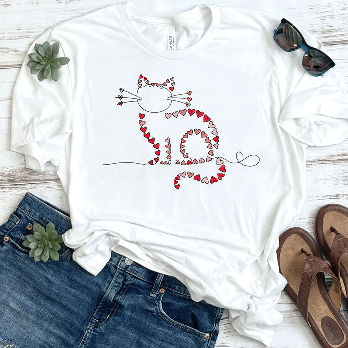 Valentine Kitty DTF Transfer