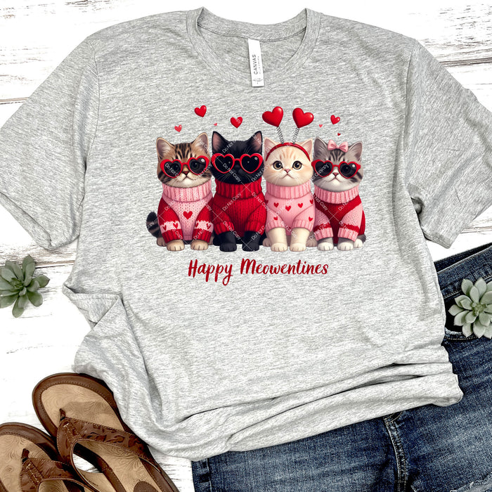 Happy Meowentines DTF Transfer
