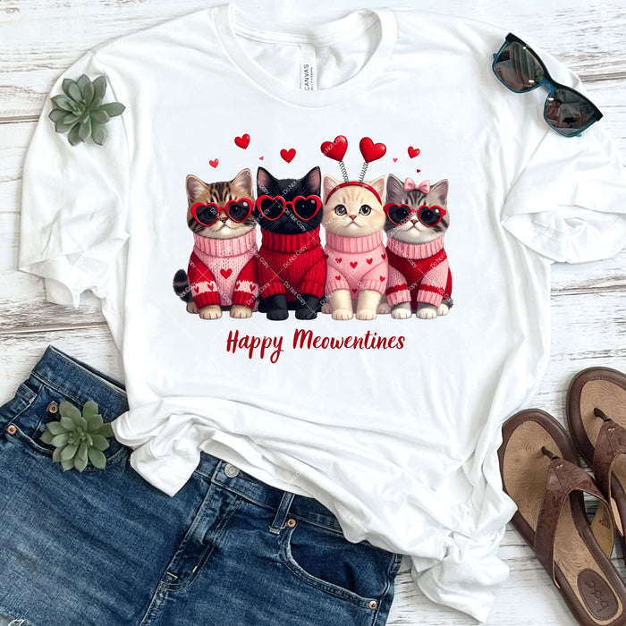 Happy Meowentines DTF Transfer