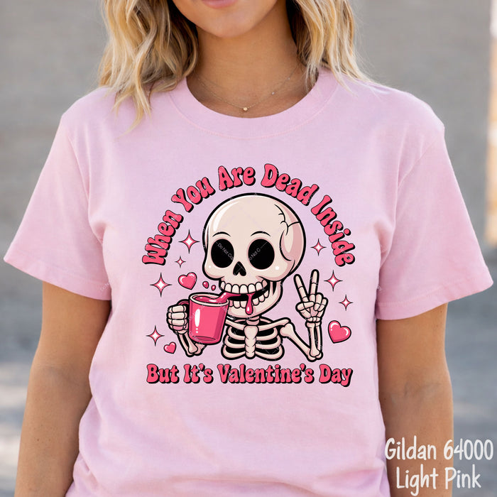 Dead Inside On Valentines Day DTF Transfer