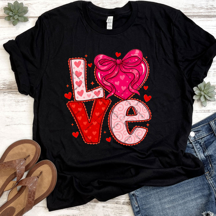 Coquette Bow LOVE DTF Transfer