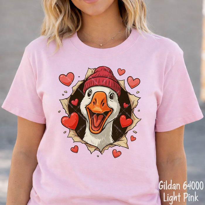Crazy Valentine Goose DTF Transfer