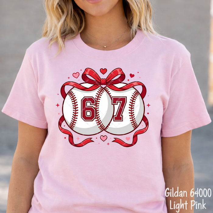 Coquette 67 Baseballs DTF Transfer