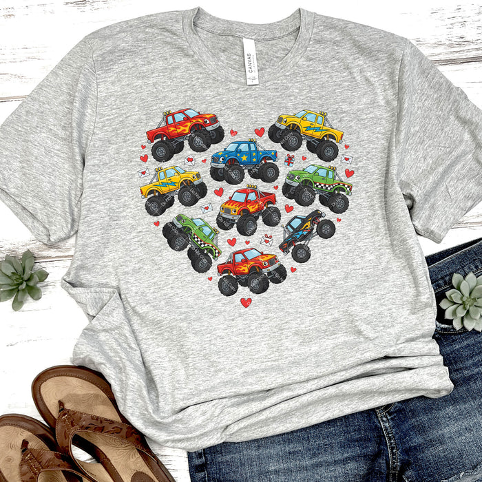 Monster Truck Heart DTF Transfer