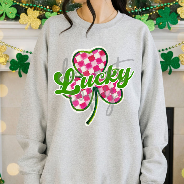 Lucky Checkered Clover DTF Transfer