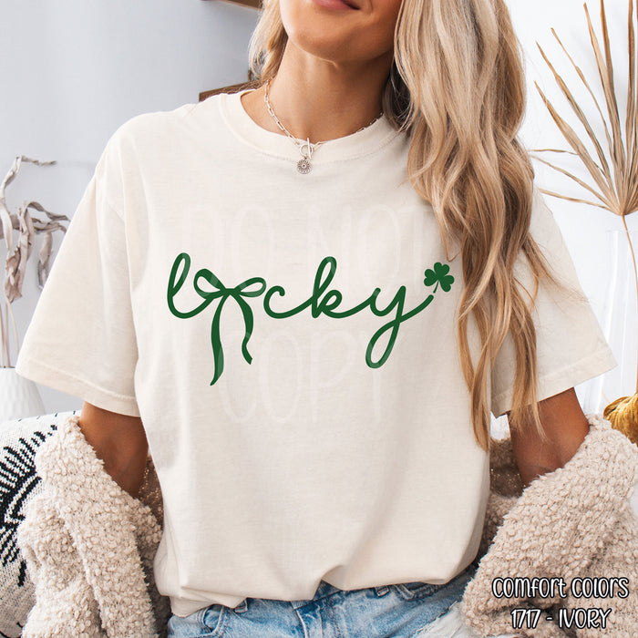 Coquette Lucky Shamrock DTF Transfer