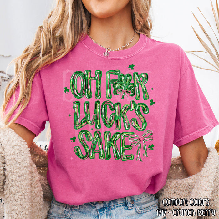 Coquette Oh For Luck's Sake Faux Knit DTF Transfer