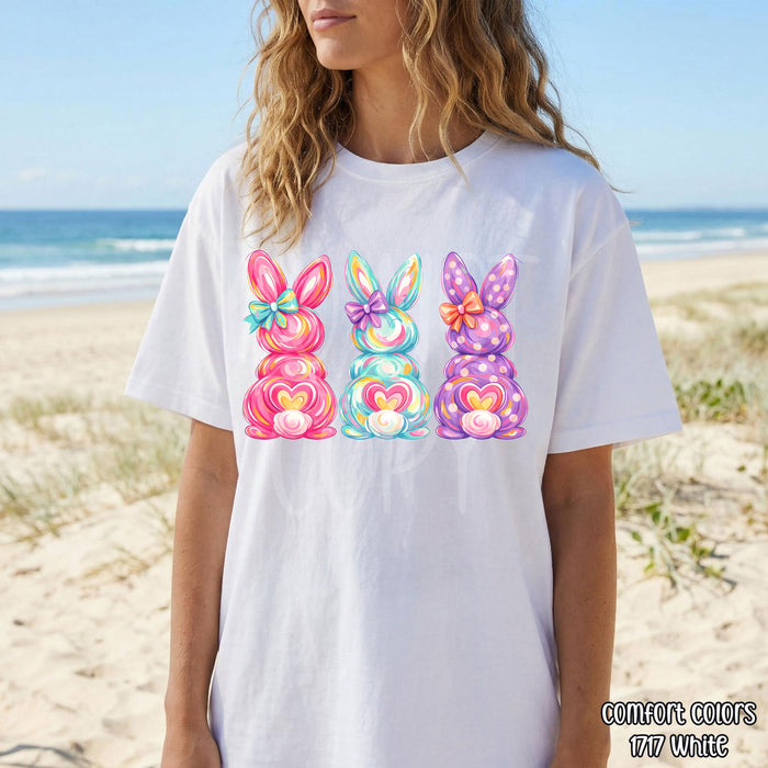 Cute & Colorful Bunny Backs DTF Transfer