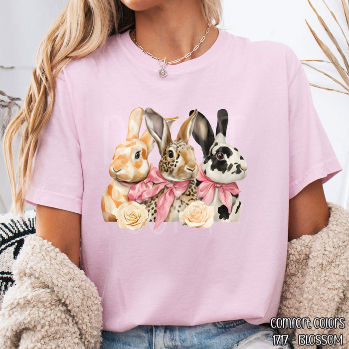 Trio of Easter Bunnies DTF Transfer