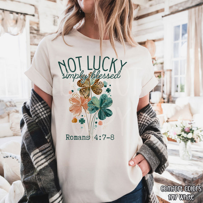 Not Lucky Simply Blessed  DTF Transfer