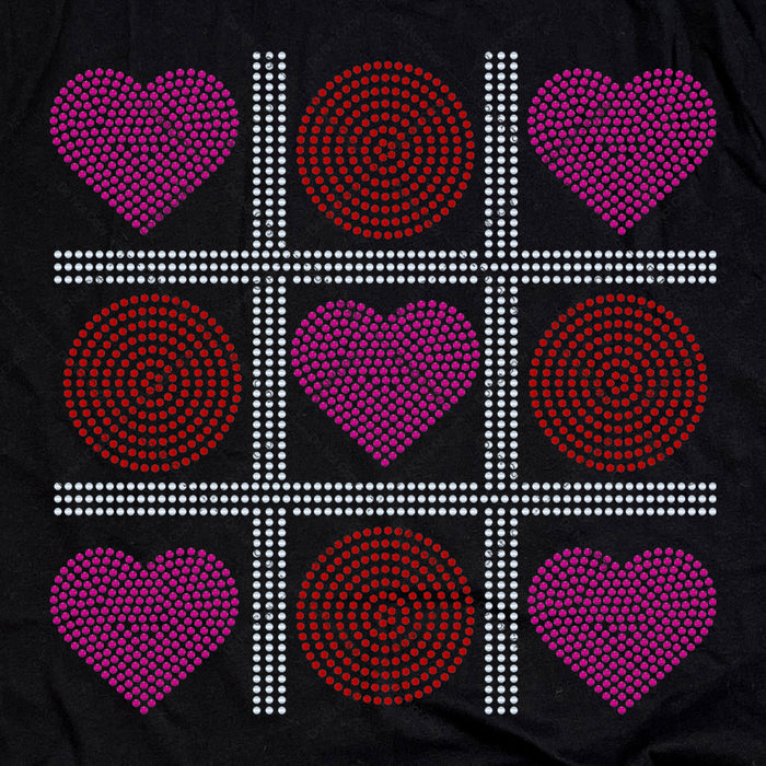 Valentine's Day Tic Tak Toe Spangle Transfer