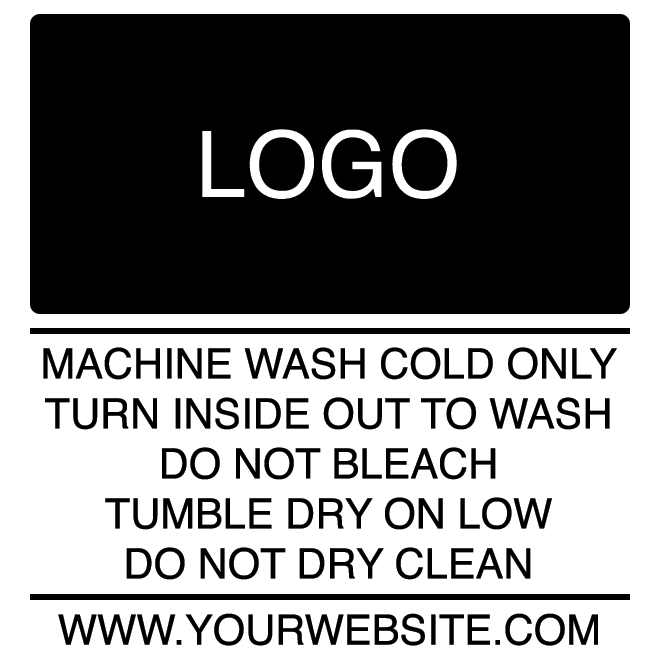 Basic Custom Care Tags w/ Logo