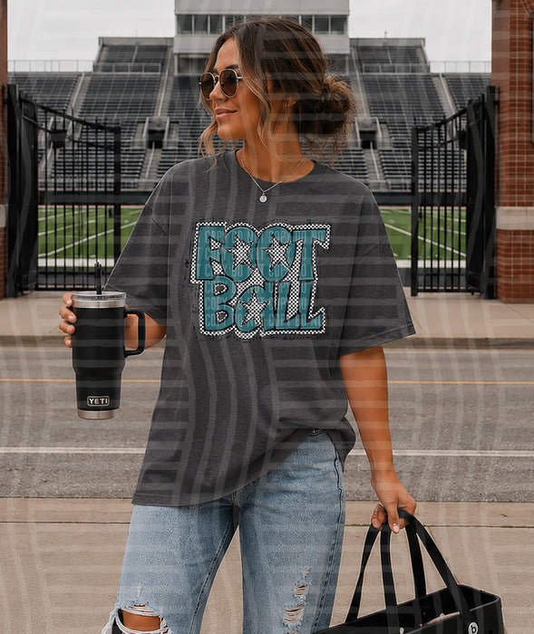 Preppy Checker: Teal DTF Transfer