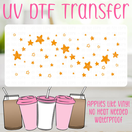 Stars UV DTF Can Wrap