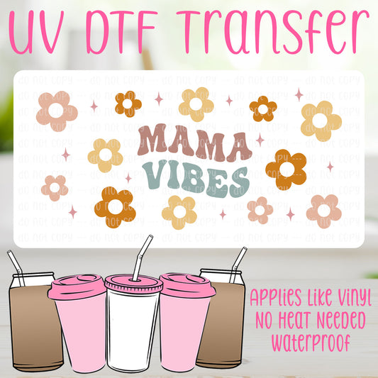 Mama Vibes UV DTF Can Wrap