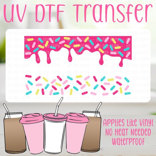 Ice Cream Sprinkles UV DTF Can Wrap