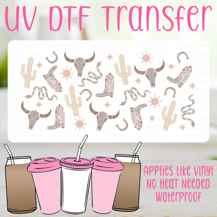 Southwestern Theme UV DTF Can Wrap