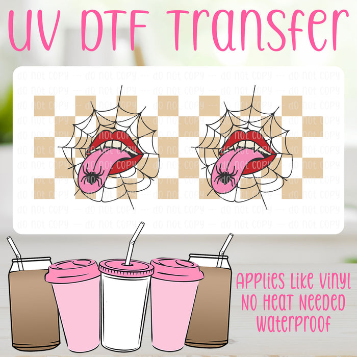 Spider Mouth UV DTF Can Wrap