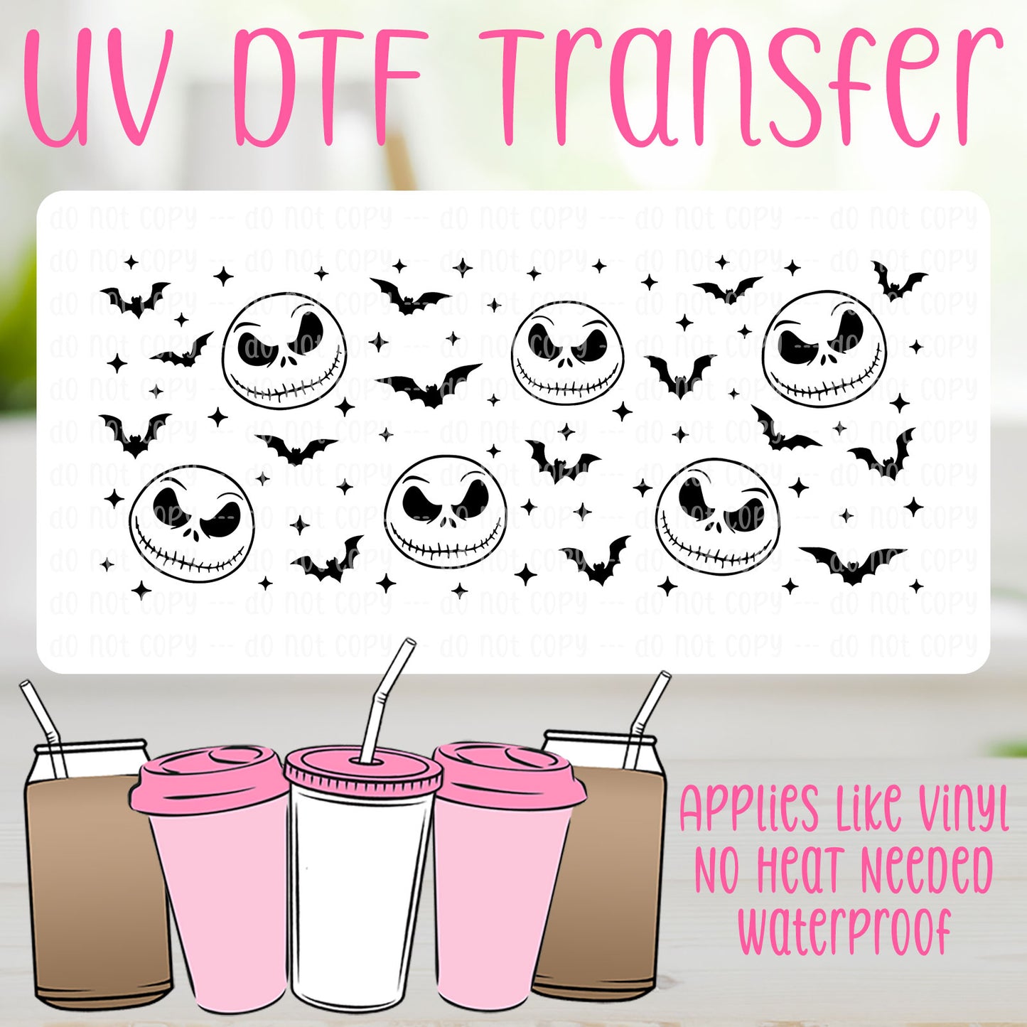 Bats & Ghouls UV DTF Can Wrap