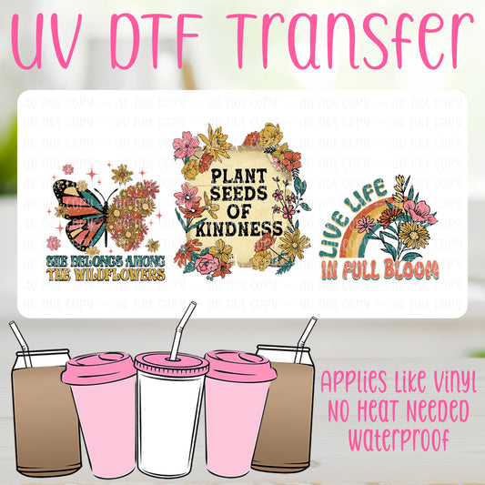 Plant Seeds Of Kindness UV DTF Can Wrap