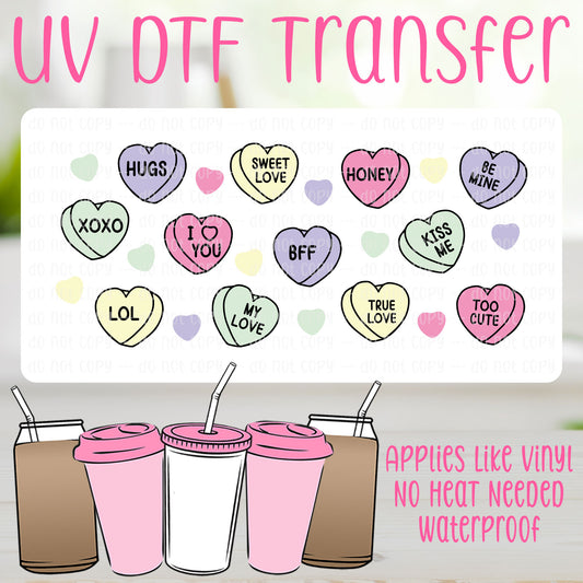 Heart Candy UV DTF Can Wrap