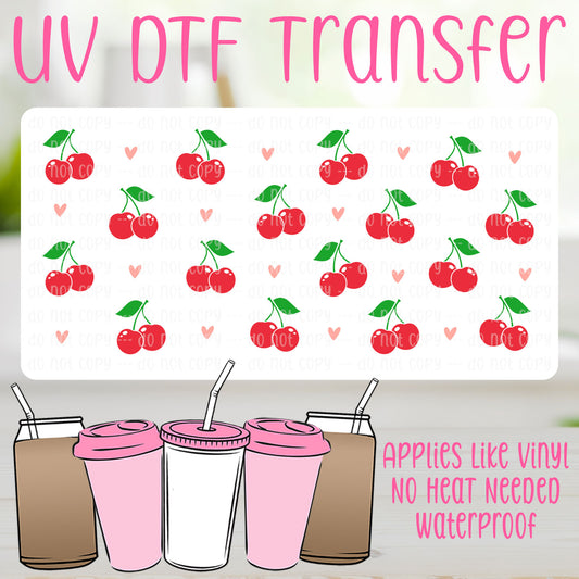 Cherries UV DTF Can Wrap