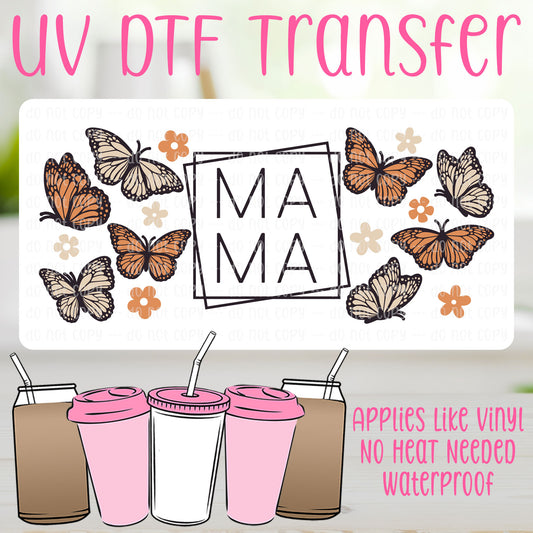 Mama Butterfly UV DTF Can Wrap