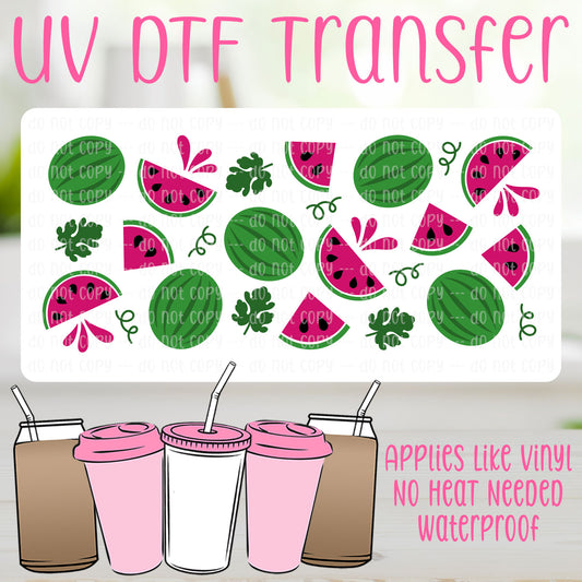 Watermelon UV DTF Can Wrap