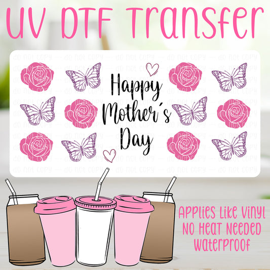 Happy Mother's Day UV DTF Can Wrap