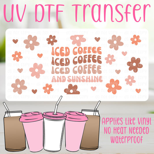 Iced Coffee & Sunshine UV DTF Can Wrap