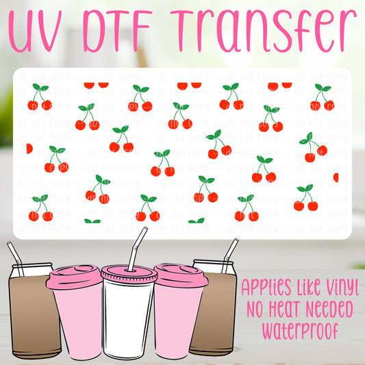 Cherries UV DTF Can Wrap