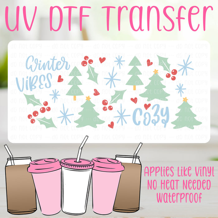 Cozy Winter Vibes UV DTF Can Wrap