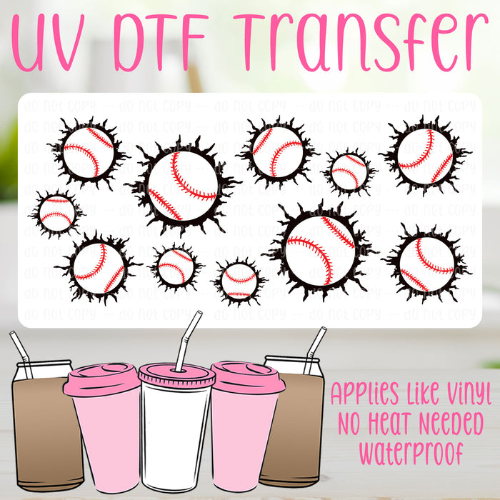 Baseball Slam UV DTF Can Wrap