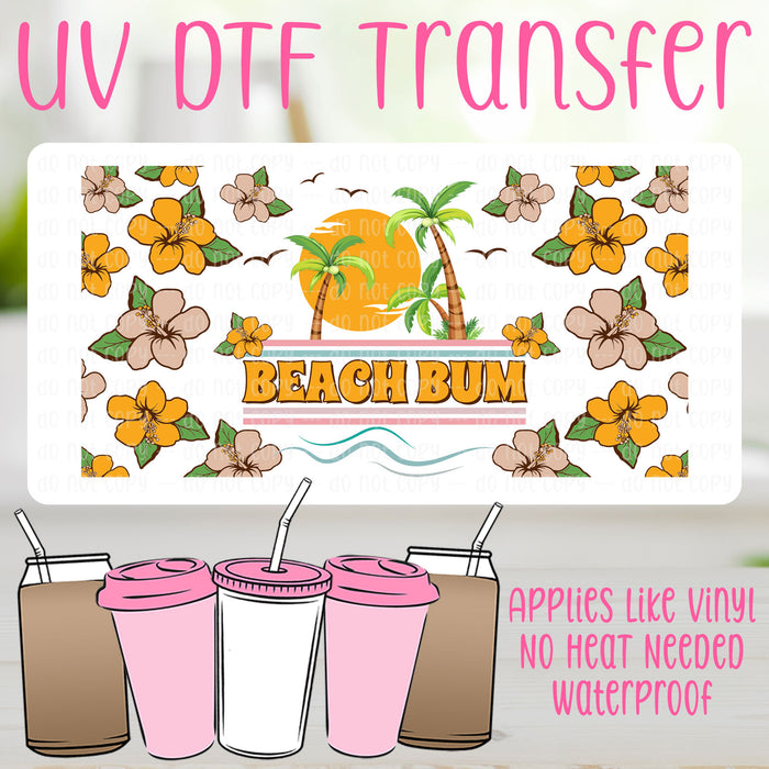 Beach Bum UV DTF Can Wrap