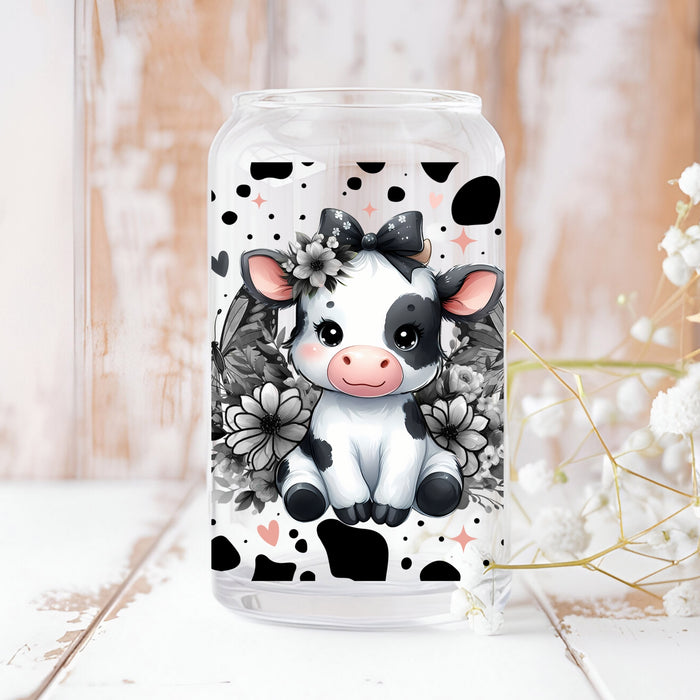 Cute Baby Cow UV DTF Can Wrap