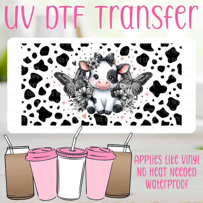 Cute Baby Cow UV DTF Can Wrap