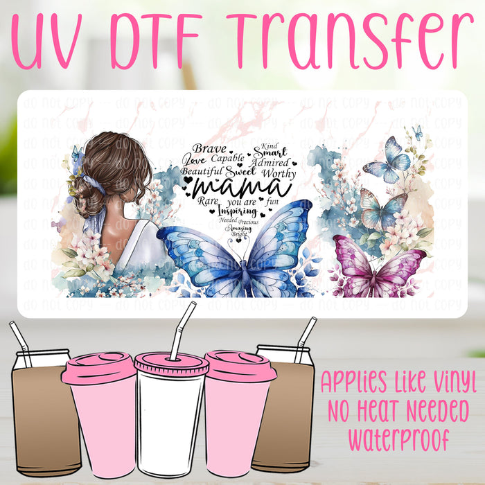Brave Kind Loving Mom UV DTF Can Wrap