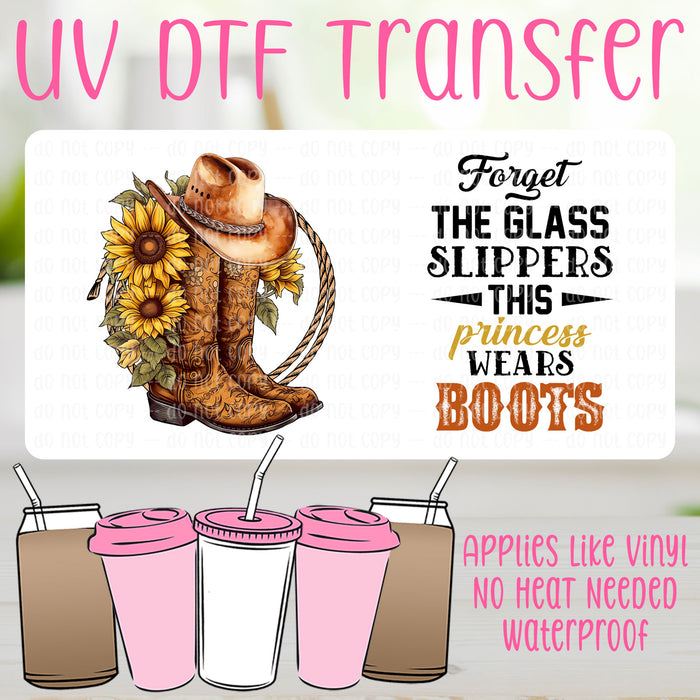 Boots & Sunflowers UV DTF Can Wrap